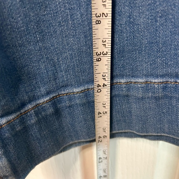 👖”Express” 70’s Look Cotton Blend Wide Leg Flare Denim Mid Rise Jeans” Size 10 - Picture 10 of 13